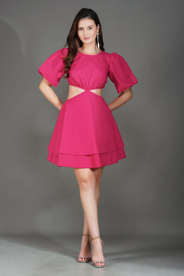 Simona poplin layered dress