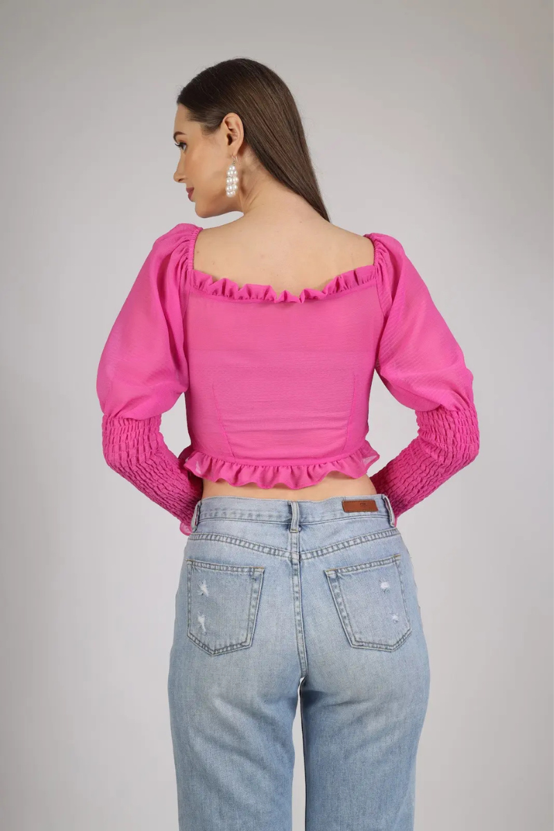"ROSEY" Ruffle Top