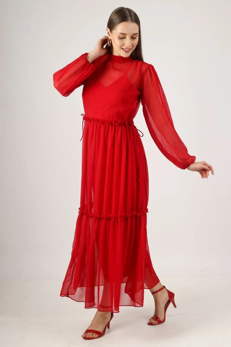"CHERRY ON TOP" TIER DRESS